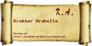 Krakker Arabella névjegykártya